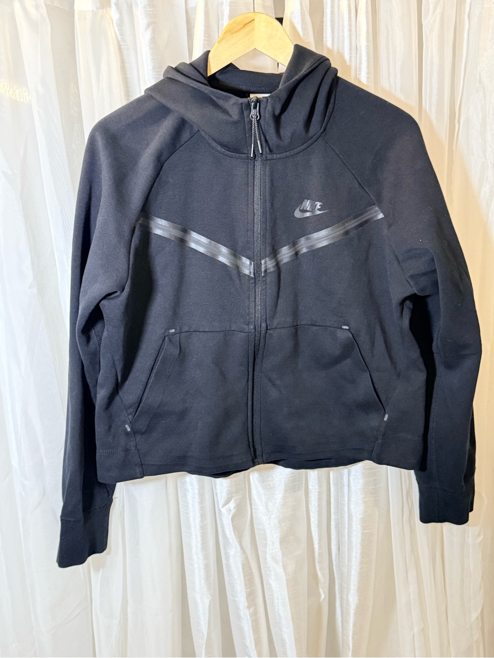 Nike Black Kids' Full-Zip Hooded Jacket